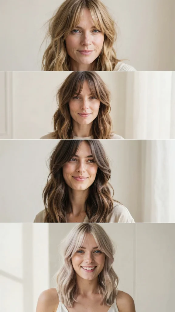Medium Cut With Curtain Bangs