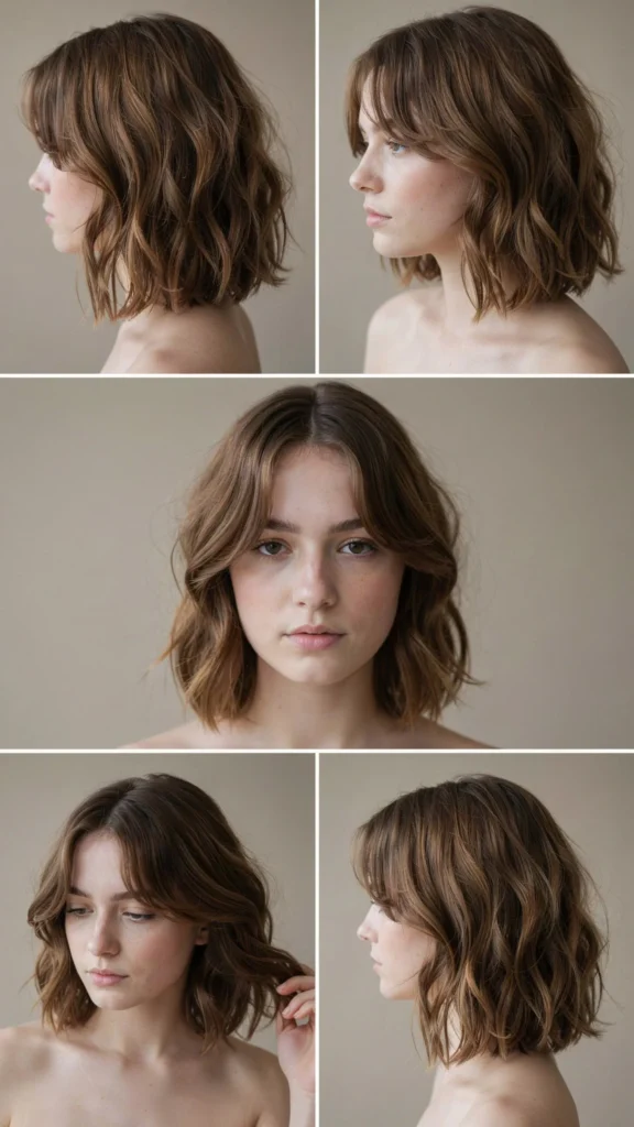 Short Wavy Face-Framing Layers