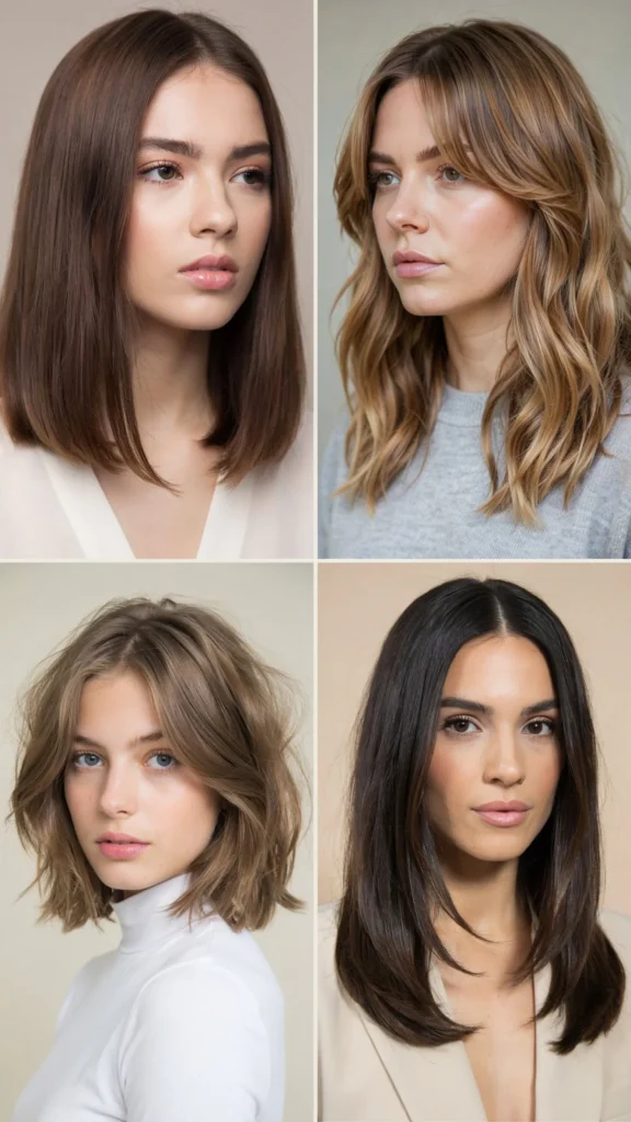  Medium Haircut With Angled Front Pieces