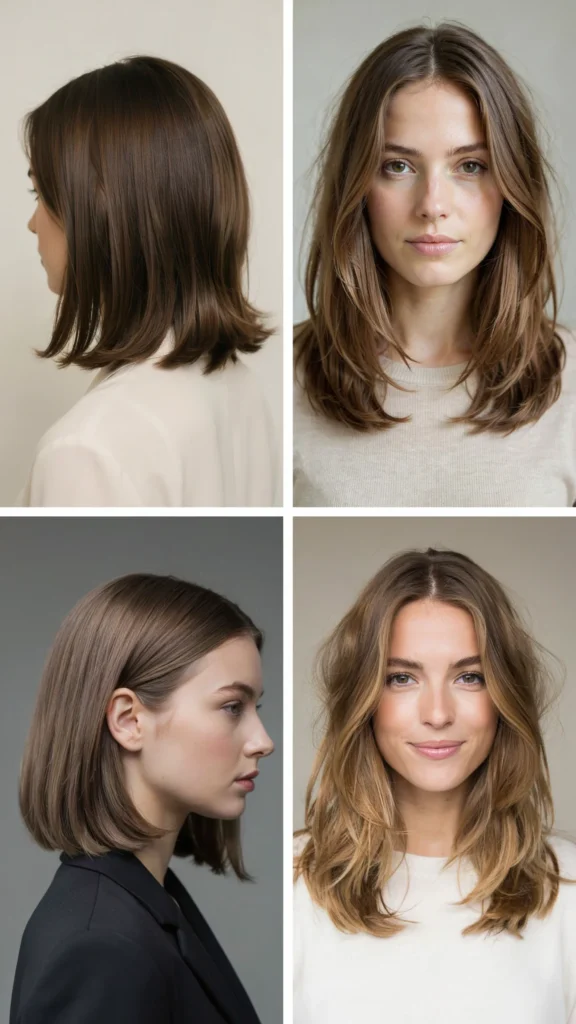 Rounded Bob With Long Side Pieces