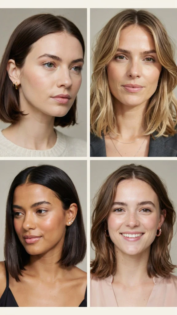 Sleek Medium Cut With Face-Framing Ends
