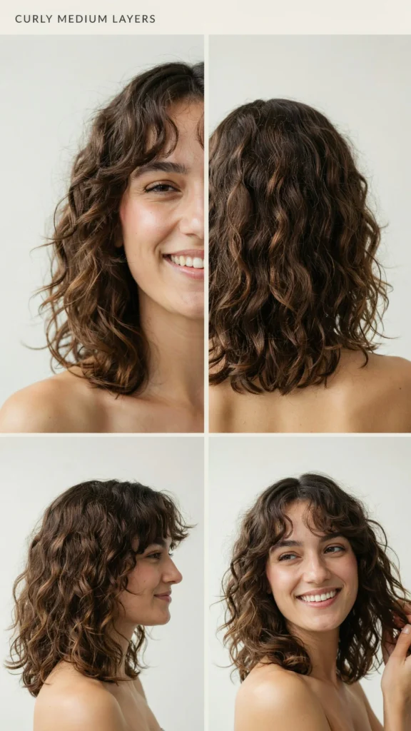 Curly Medium Layers