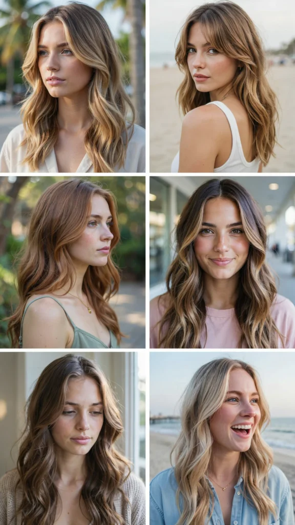  Long Beach Waves With Light Layers