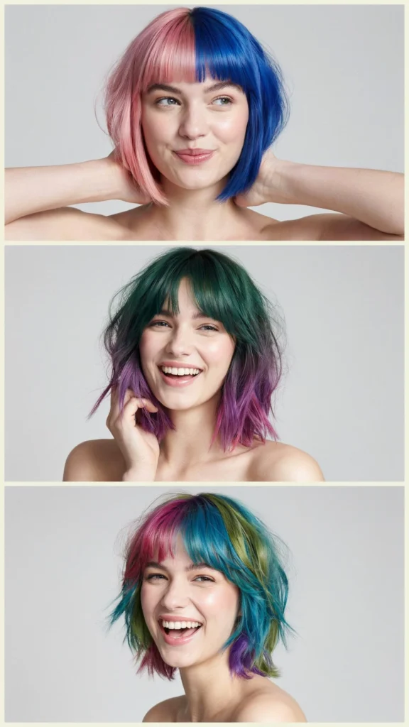 Medium Alternative Cut With Bold Color Blocks