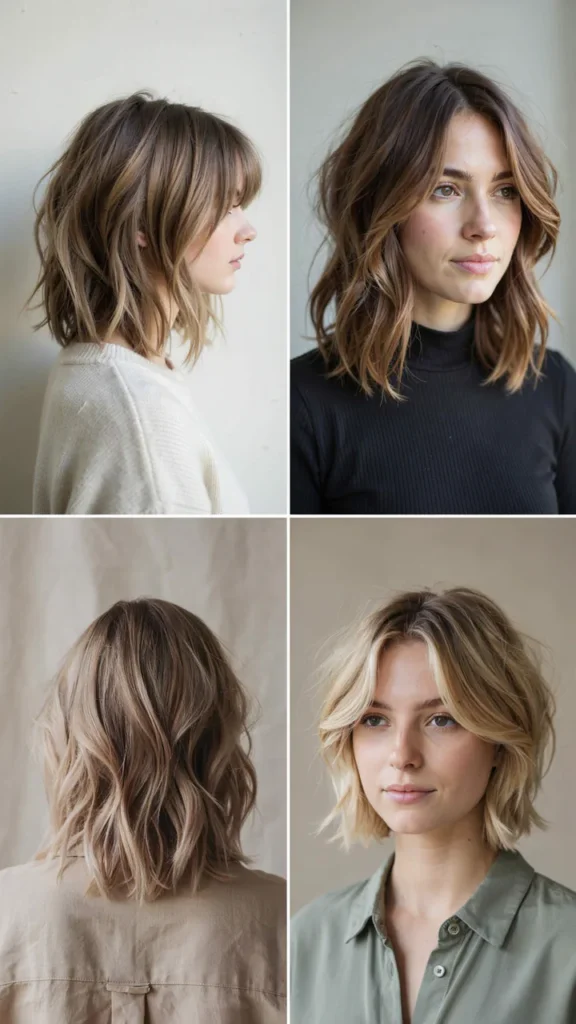 Short Shag With Balayage