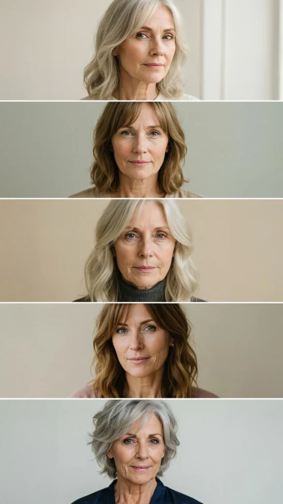 28. Medium Haircut With Soft Waves and Bangs