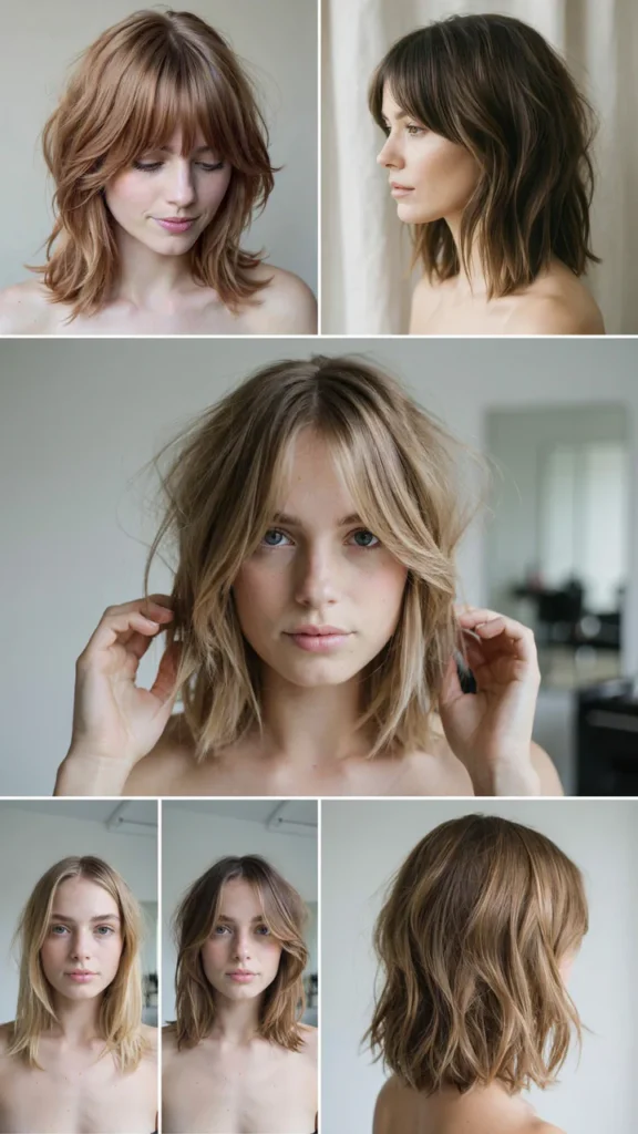 Shag Haircut With Bangs for Fine Hair