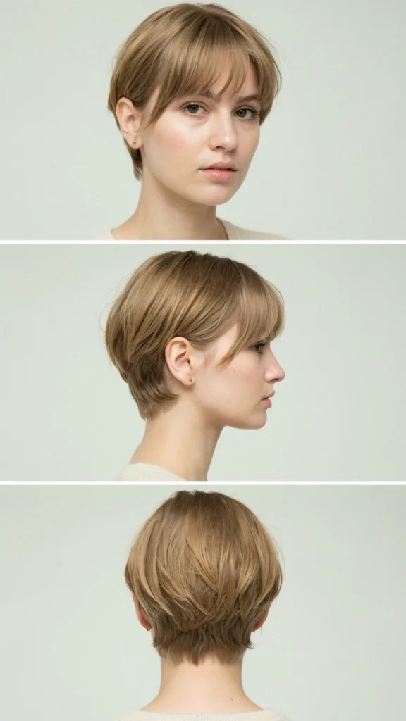 21. Short Pixie With Long Bangs