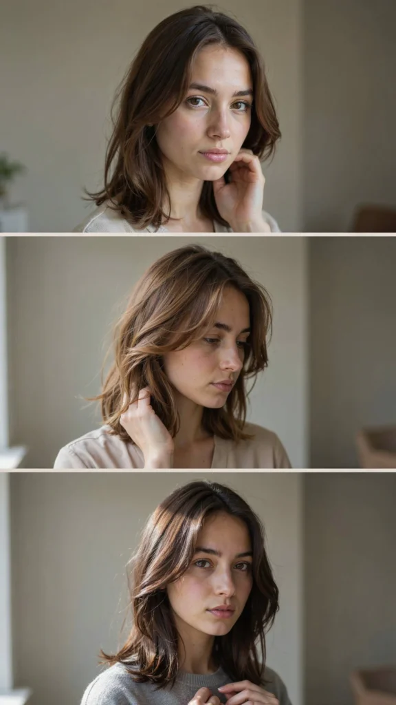Medium Haircut With Invisible Layers