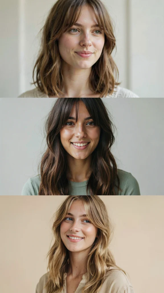 Long Curtain Bangs With Layers