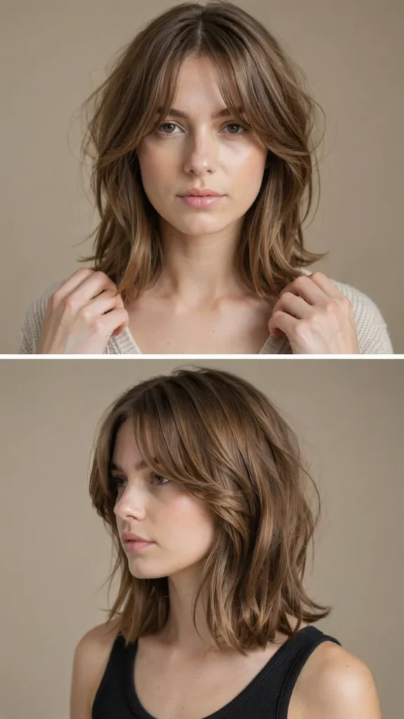 Medium Shag With Long Bangs