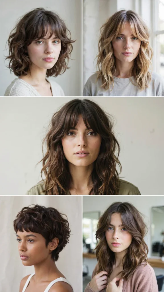 Curly Shag For Oval Faces