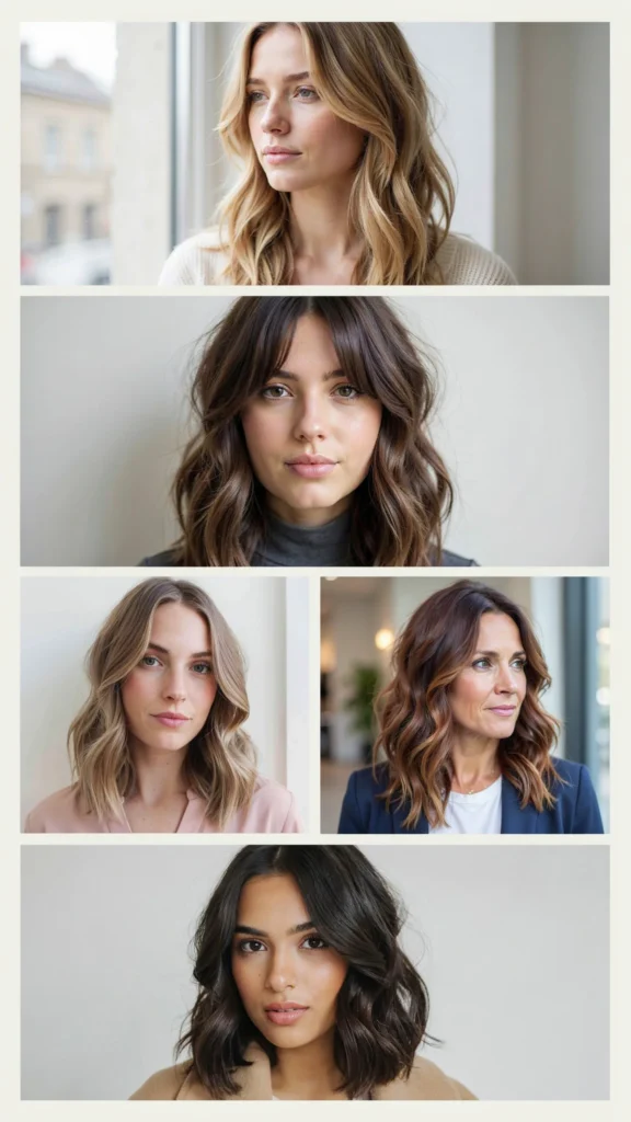 Shoulder-Length Lob With Face-Framing Layers