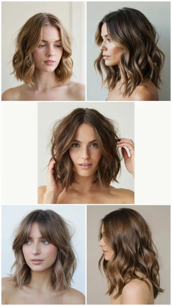 Wavy Lob With Root Volume