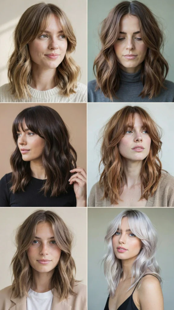 Fresh Wavy Layers With Curtain Bangs For A New Look