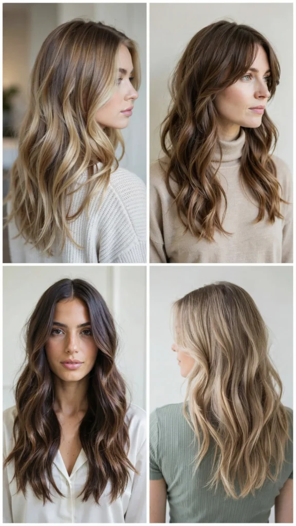 Long Wavy Layers With Soft Curls