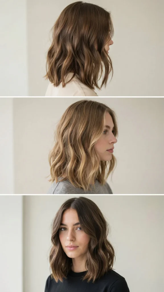 Medium Wavy Lob With Layers