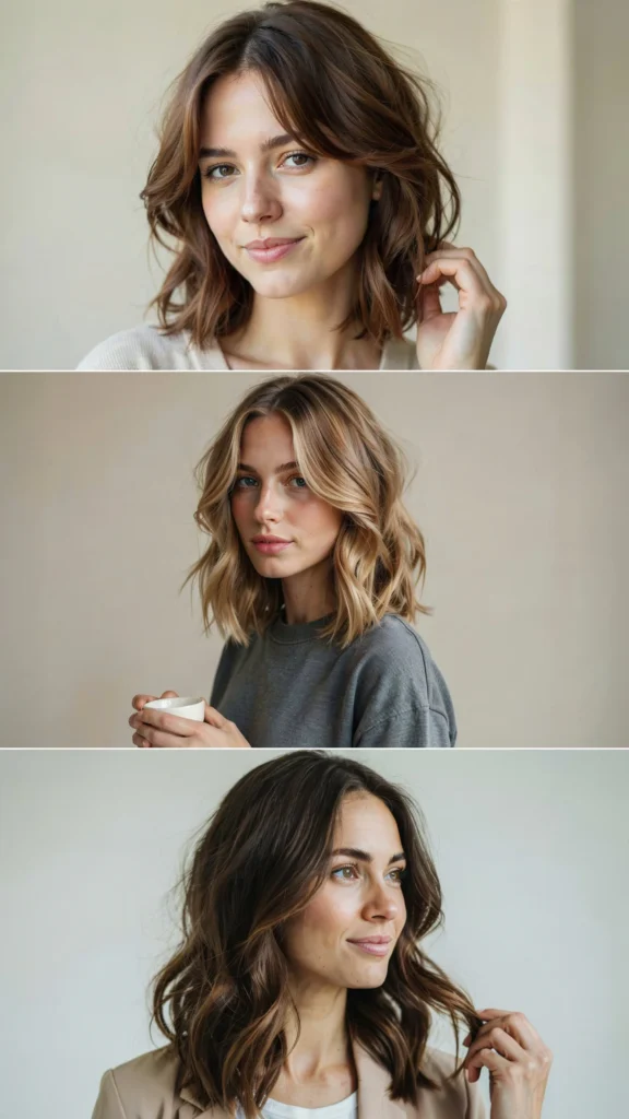 Medium Haircut With Swoopy Layers