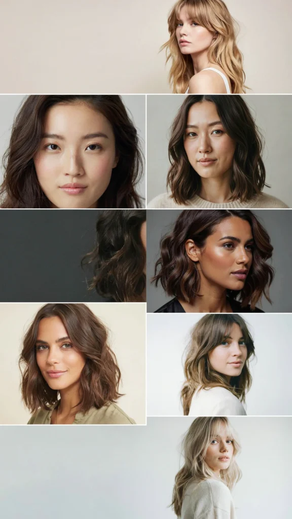 Mid-Length Wavy Hair With Jawline Layers