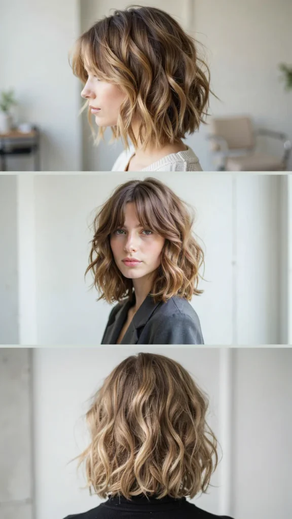 Curly Shag With Balayage