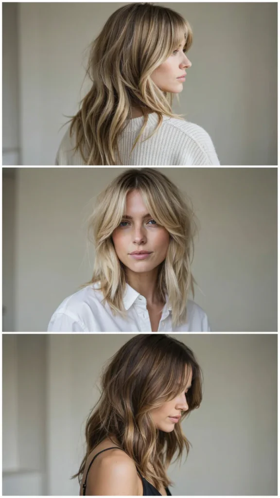 Long Shag With Blonde Highlights