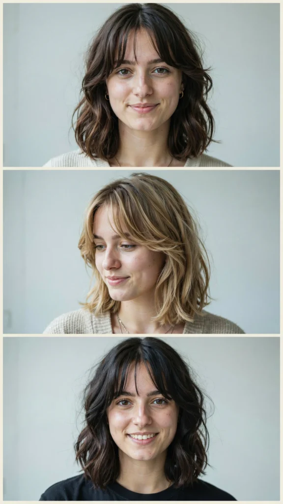 Shoulder-Length Cut with See-Through Bangs