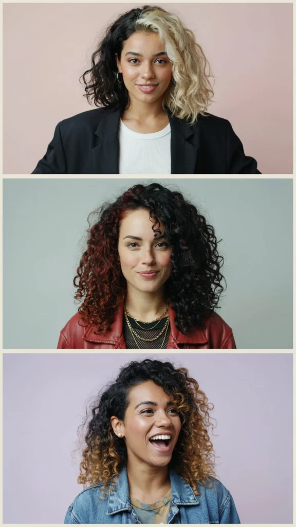 Curly Alt Hair With Split Dye