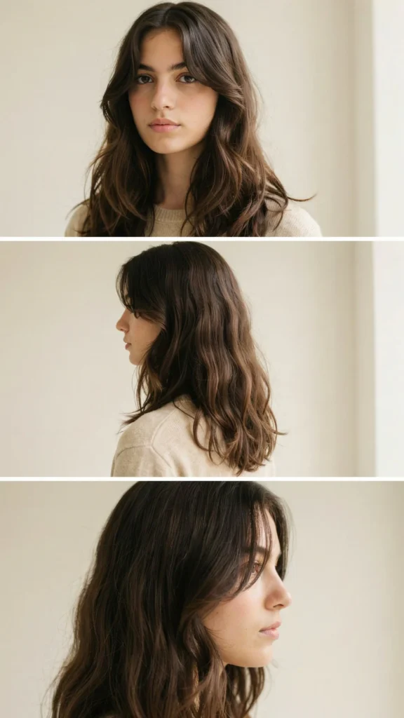 5. Long Dark Brown Layers With Side Face Framing