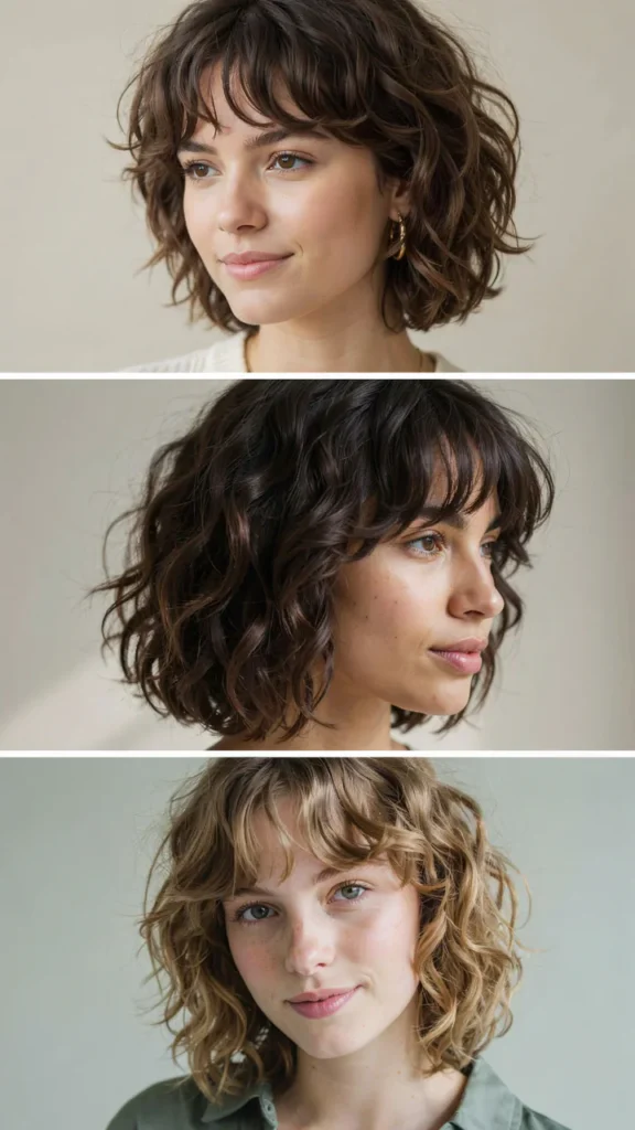  Curly Shag For Heart-Shaped Faces