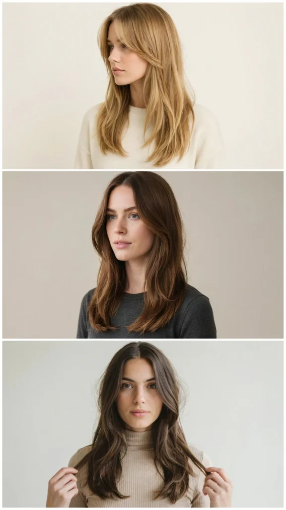 20. Long Layers With Face Framing for Round Faces