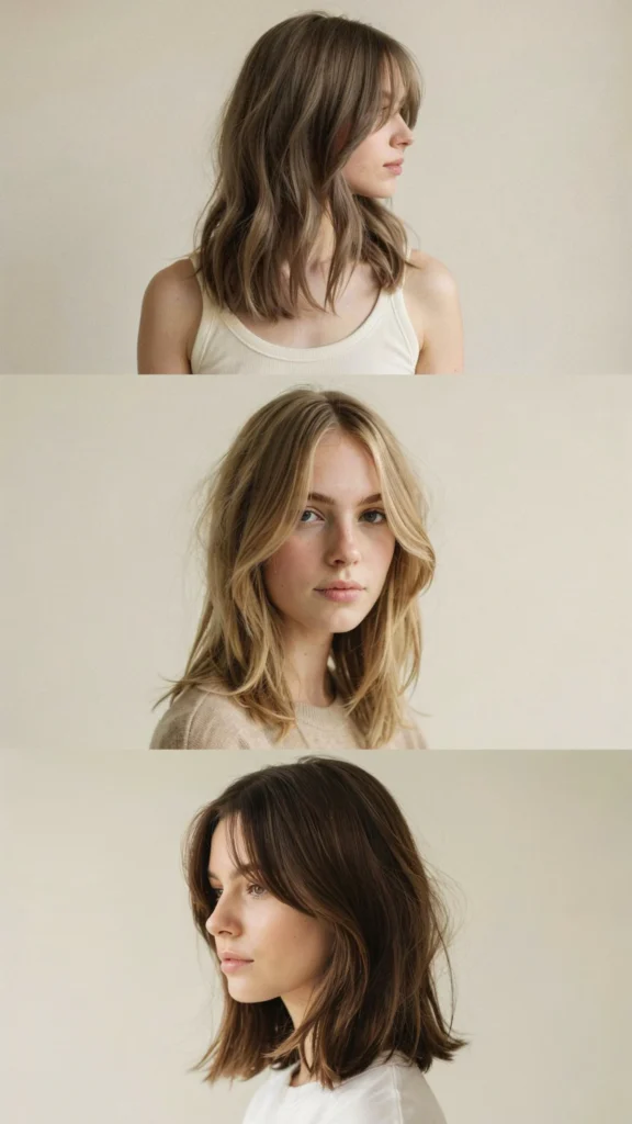 19. Medium Layered Cut With Long Bangs