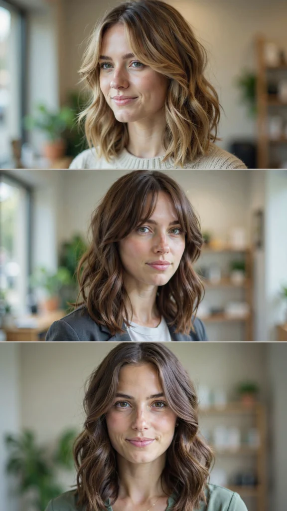 Medium Wavy Cut With Swoopy Layers