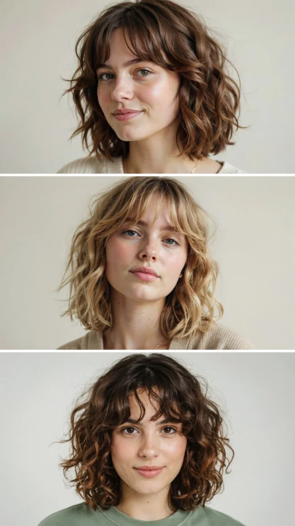 Curly Shaggy Bob
