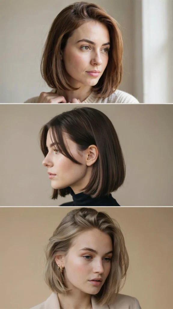 Short Bob With Deep Side Part