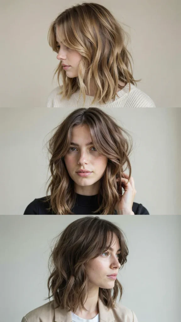 Collarbone Shag With Soft Waves
