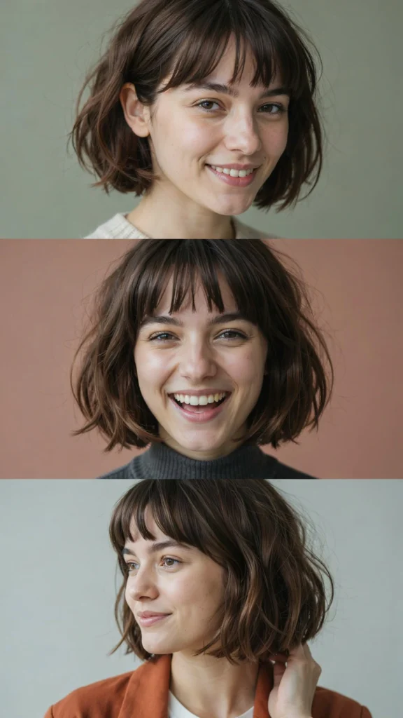 Textured Bowl Cut with Baby Bangs