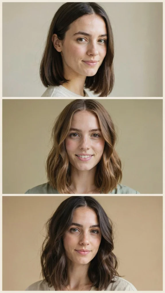 25. Medium Haircut With Middle Part
