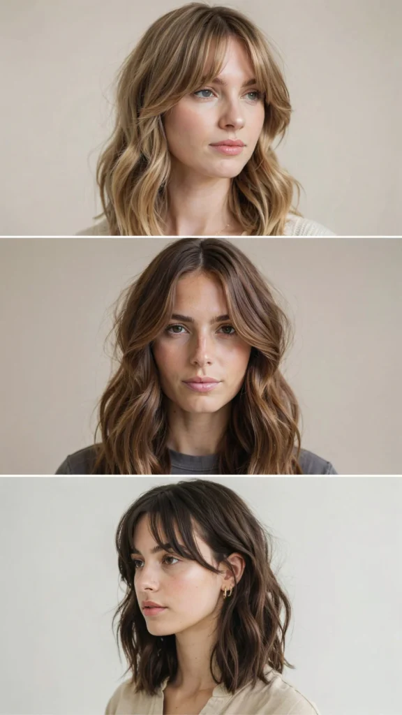 Wavy Layers With Arched Bangs