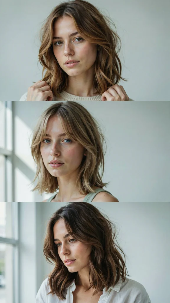 1. Soft Choppy Medium Layers With Face Framing