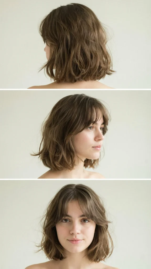 20. Choppy Medium Hair With Flipped Layers