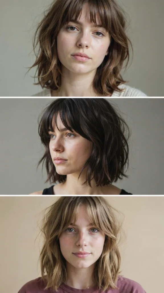 Messy Shag With Baby Bangs