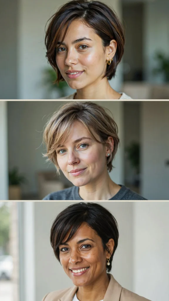 Pixie Cut With Long Side Bangs