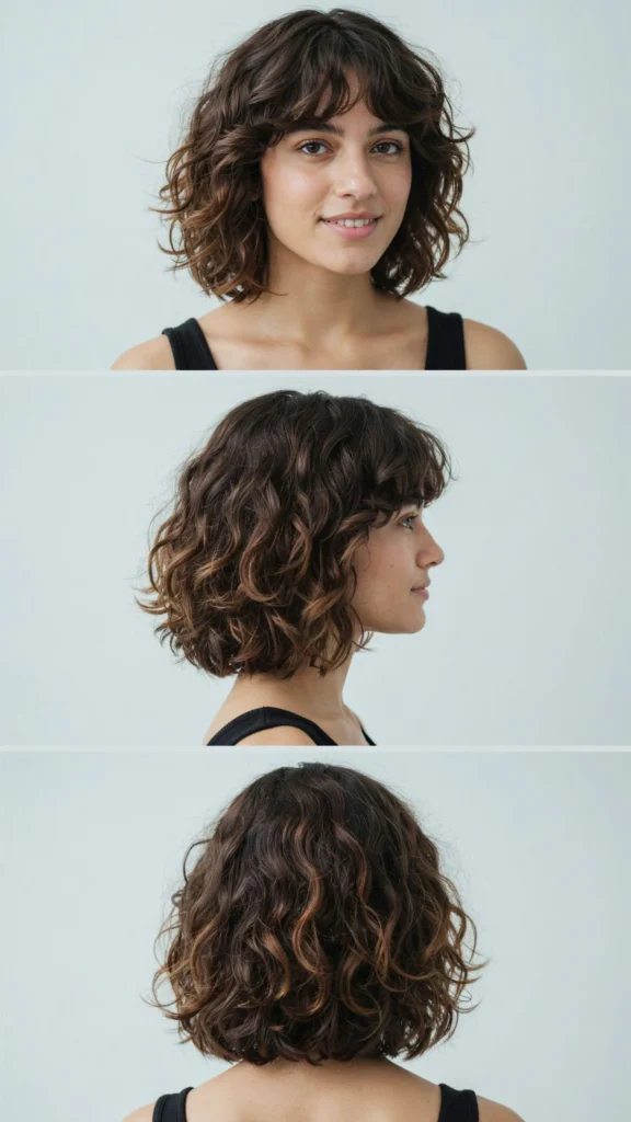Curly Bob With Choppy Layers
