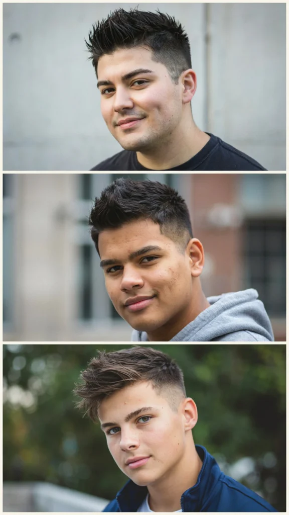 Spiky Hair With Fade