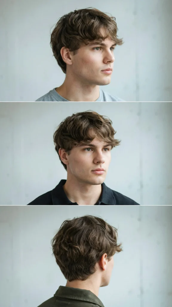 Wavy Layered Haircut for Round Face