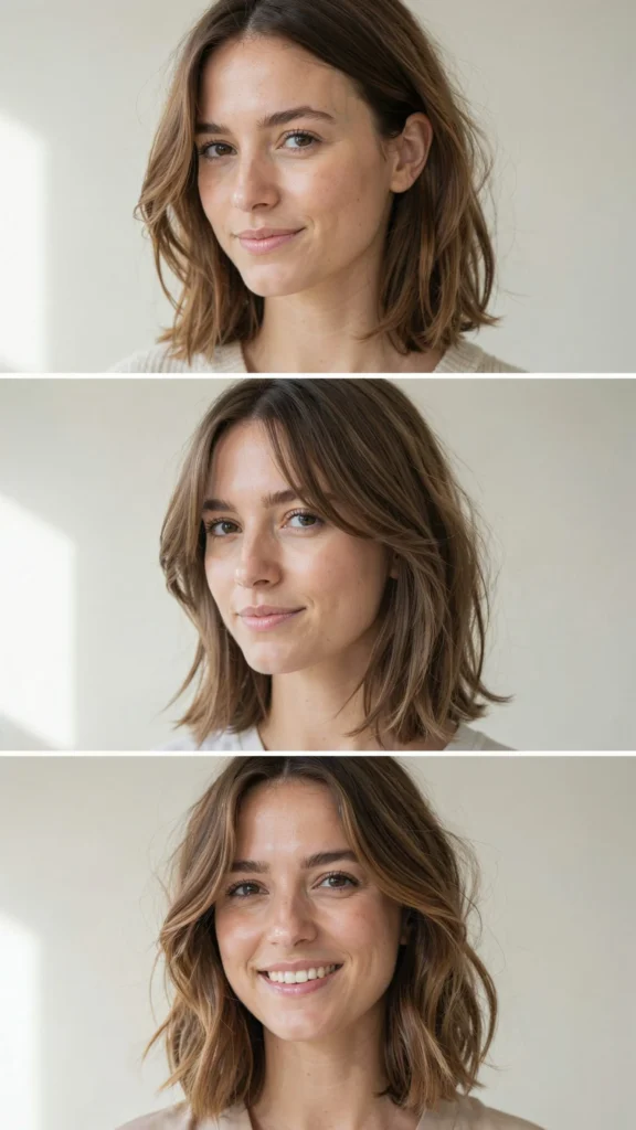 1. Soft Layered Medium Haircut
