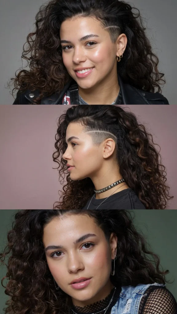 Curly Undercut With Long Top