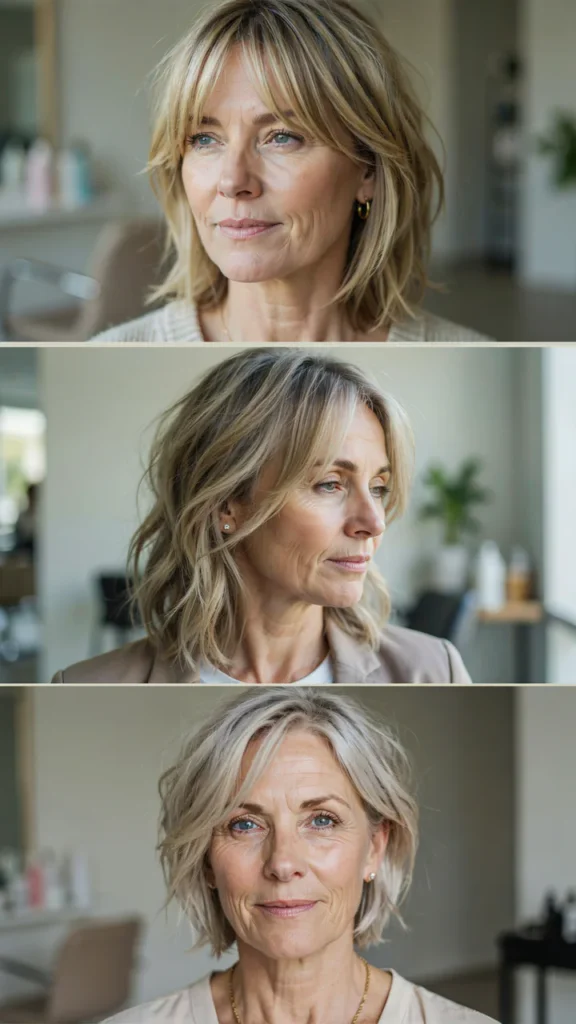 Blonde Shag With Root Shadow