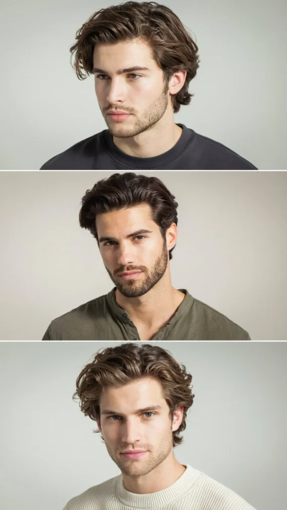 Medium Wavy Layers With Beard