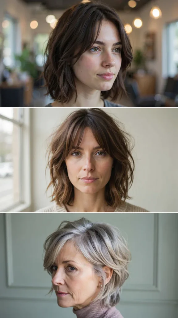 Short Shag for Round Faces